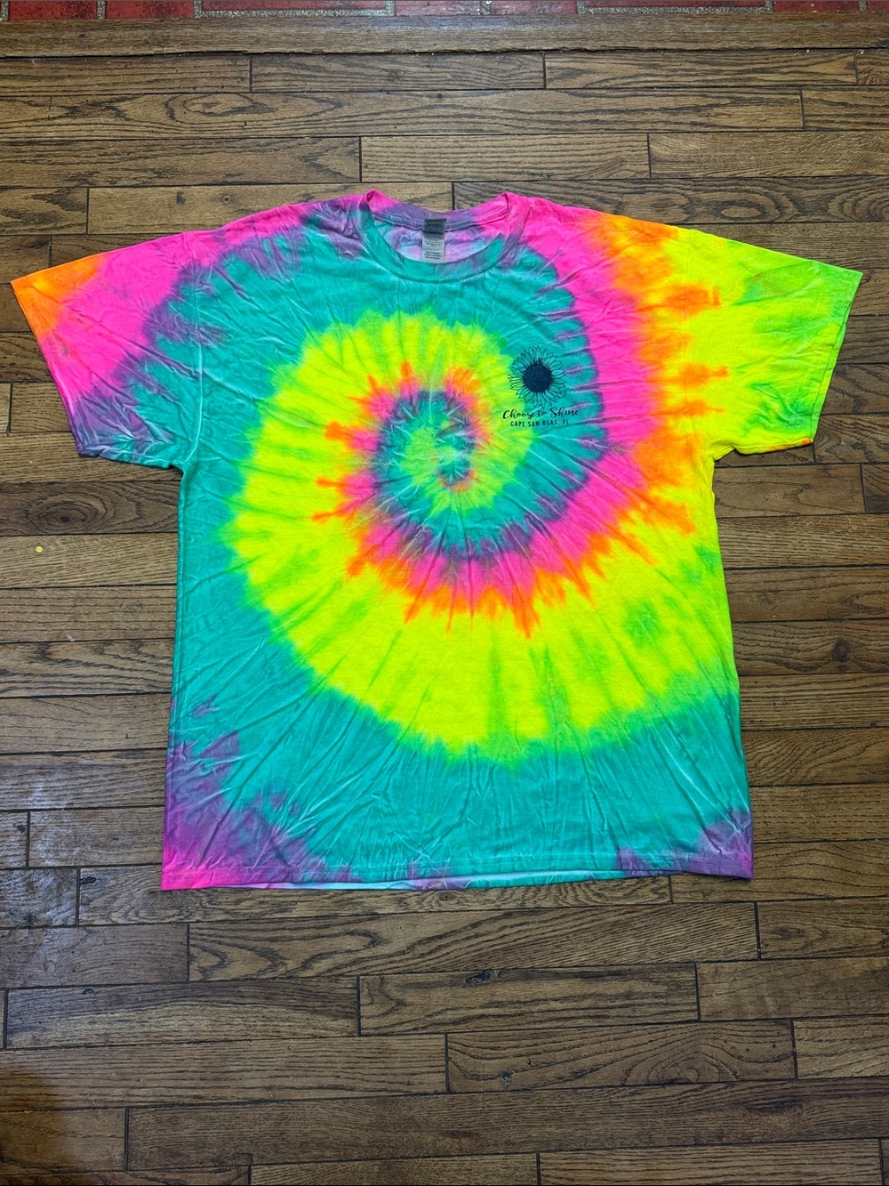 Neon Tie Dye Tee CAPE SAN BLAS, FL TEE NEW